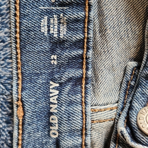 Old Navy Extra High-rise Sky-hi straight jeans, size 22 - Picture 4 of 7